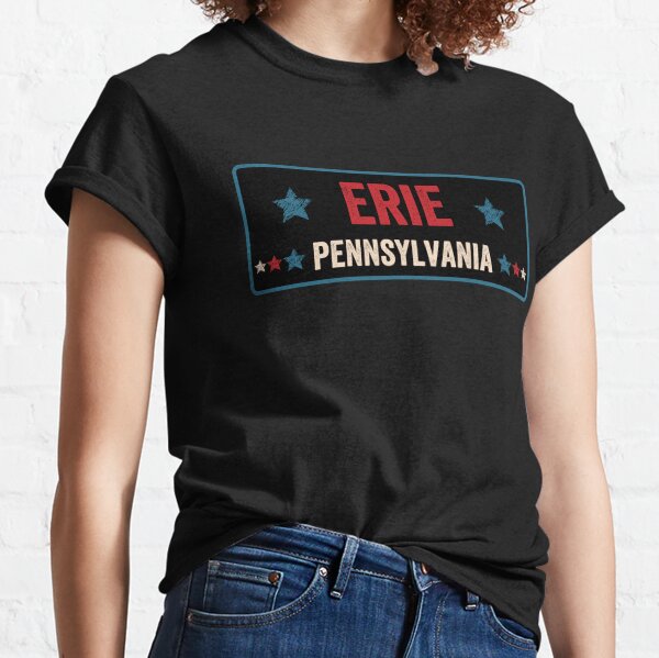Erie Pennsylvania US Typography Distressed Design Classic T-Shirt
