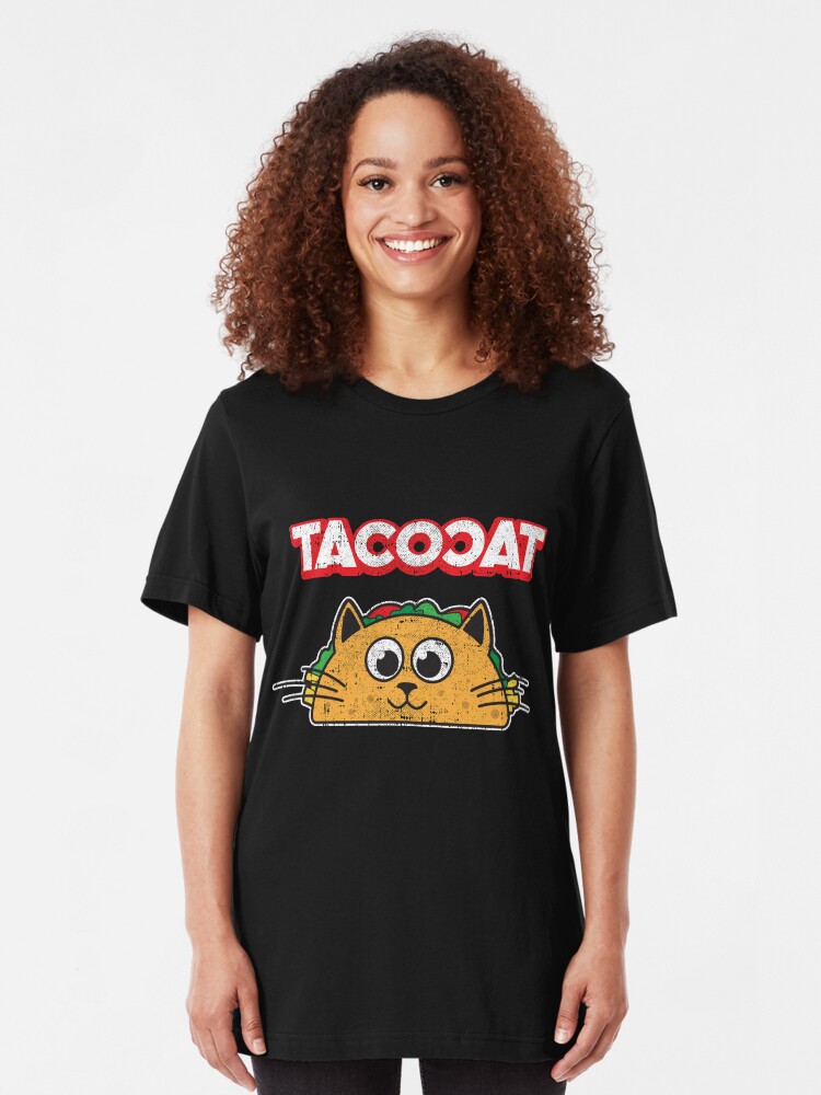 Alternative Ansicht von Tacocat Spelled backwards is Tacocat > Funny Taco & Cat Slim Fit T-Shirt