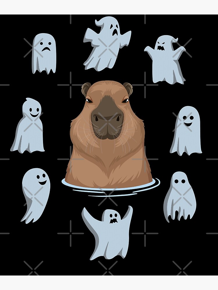 Funny Boo Capybara, Capybara Halloween Costume Photographic Print for Sale  by rachimariposa