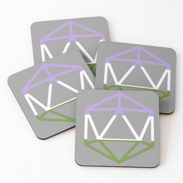Item preview, Genderqueer pride D20 D&D designed and sold by Moss McPeak.