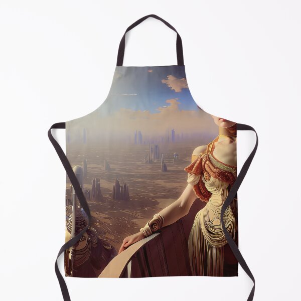 Item preview, Some Young lady on a balcony with a retro futuristic city view. designed and sold by ruidaniel.
