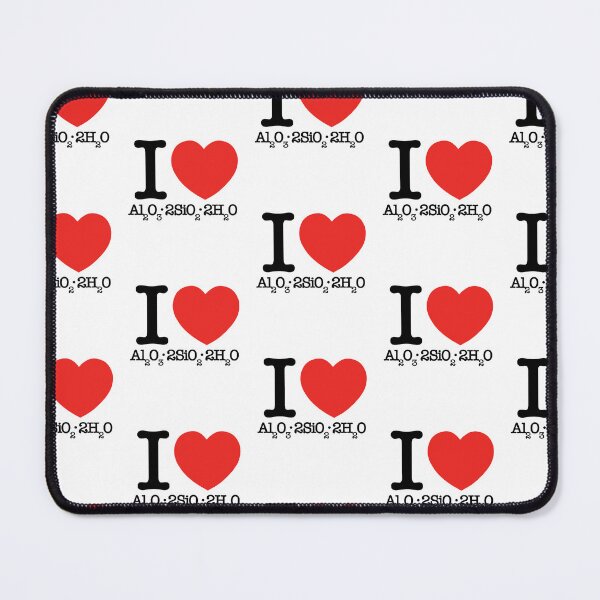 Item preview, I Heart Al203 2Si02 2H20 (clay formula) designed and sold by ceramicshirts.