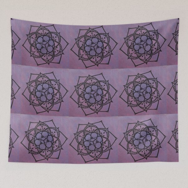 Item preview, ANCESTRAL PAST MANDALA ~ SACRED GEOMETRY FOR THE SOUL~ PURPLE/BLUE designed and sold by Ann Chatfield.