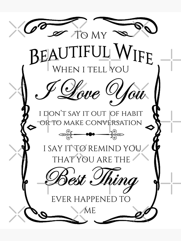 Best gift to Wife Say I Love You Postcard for Sale by Kleynard