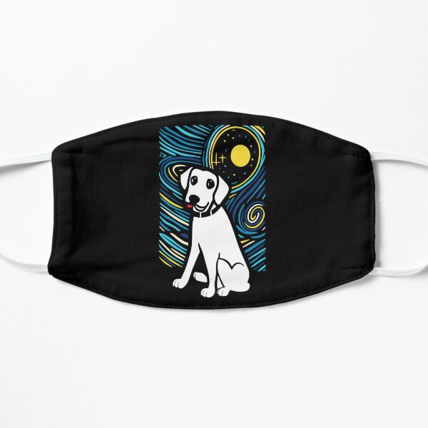 Dog on a Starry Night Flat Mask
