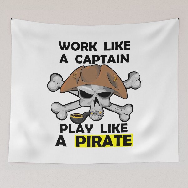 Item preview, work like a captain play like a pirate designed and sold by HM DESIGNERS.