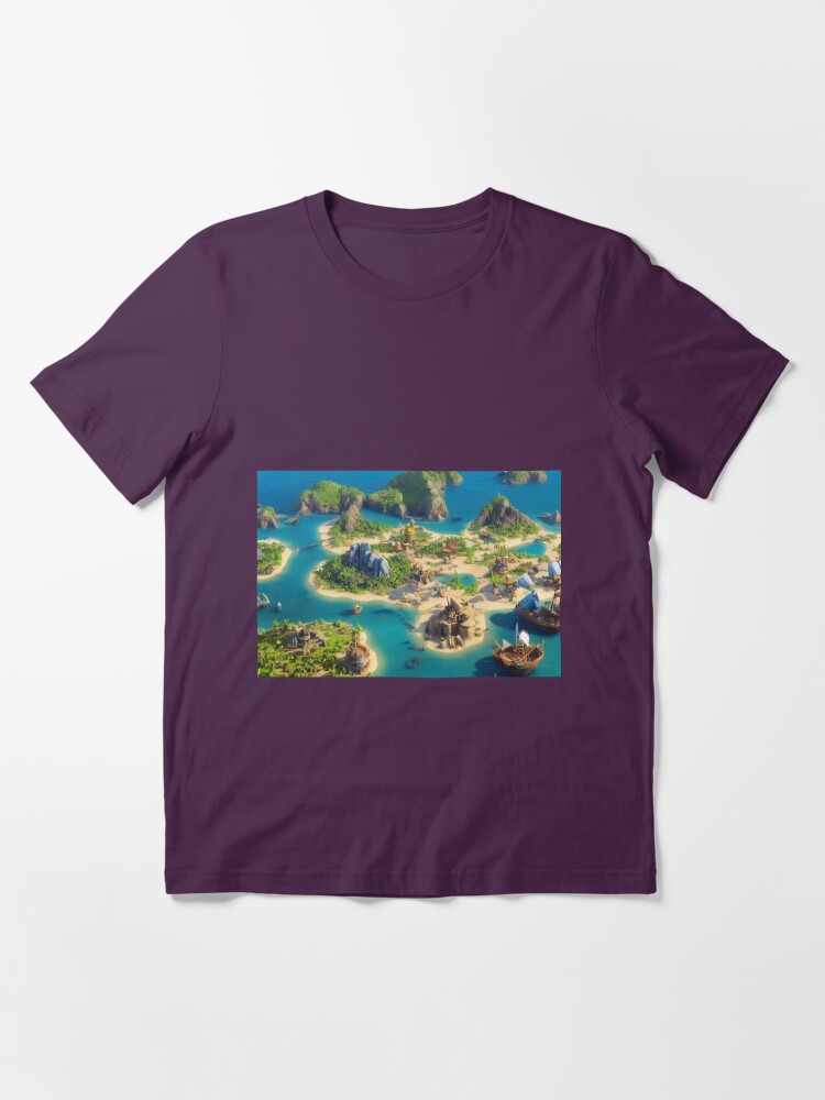 3D Render Of Caribbean Pirate Archipelago In Isometric Perspective.  Thriving Pirate City Port In The Style Of Civilization. Stock Photo,  Picture and Royalty Free Image. Image 190971627.