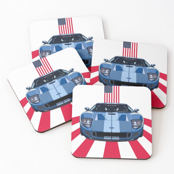 Item preview, Artwork Illustration GT Ford - Muscle car - USA designed and sold by SketchNinja.