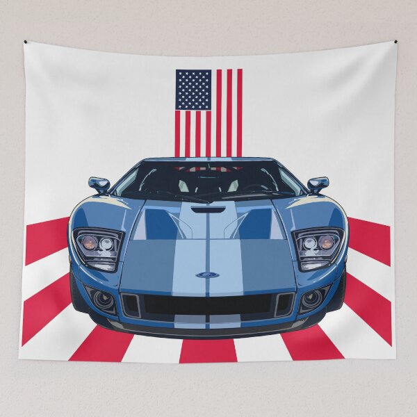 Item preview, Artwork Illustration GT Ford - Muscle car - USA designed and sold by SketchNinja.