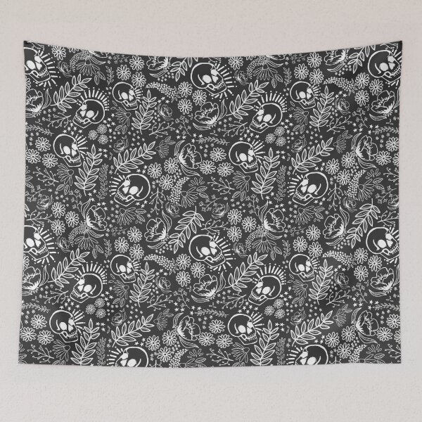 Item preview, Seamless floral skull designed and sold by Created by Kait.