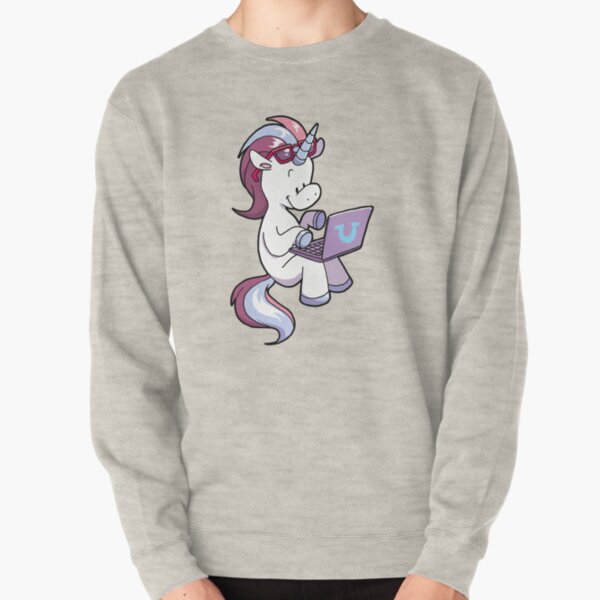 Laptop unicorn Pullover Sweatshirt