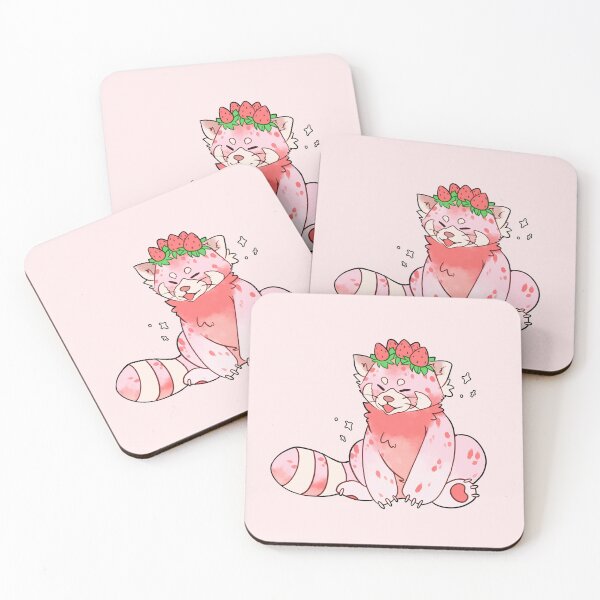 Item preview, Strawberry Ice Cream Red Panda designed and sold by kalfya arts.