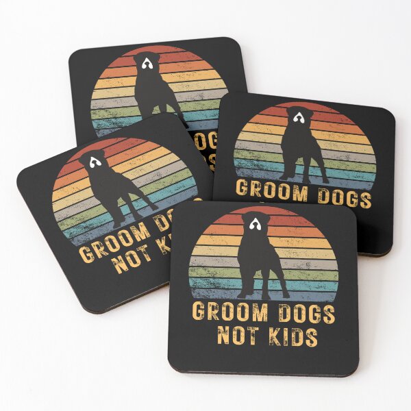 Item preview, Groom Dogs Not Kids Funny Dogs Cute Retro Lover Dad Mom Kids designed and sold by Rhia Store.