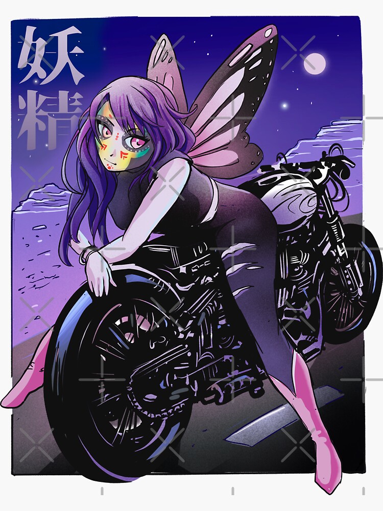 Sticker for Sale mit Fee auf Motorrad Anime-Liebhaber-Geschenk