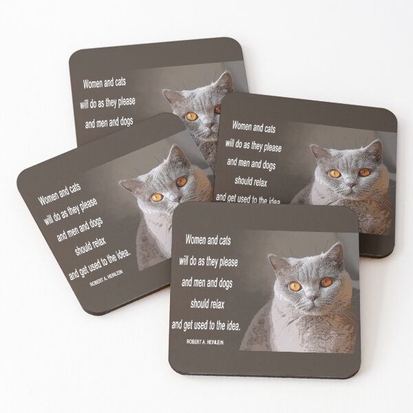 Item preview, Robert A. Heinlein Cats and Dogs Quote designed and sold by Astralia.