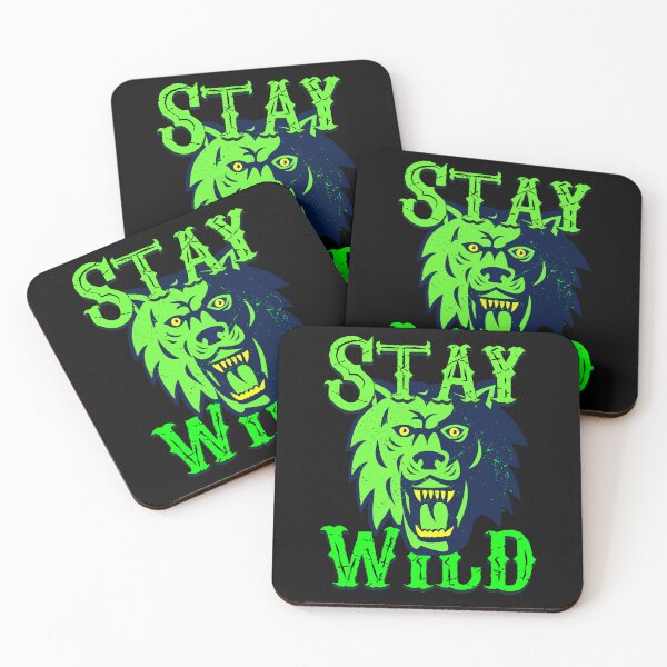 Item preview, Stay Wild Club Ben Azelart Merch - angry wolf - energetic color designed and sold by ALLURE-minimal.