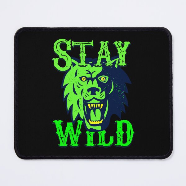 Item preview, Stay Wild Club Ben Azelart Merch - angry wolf - energetic color designed and sold by ALLURE-minimal.