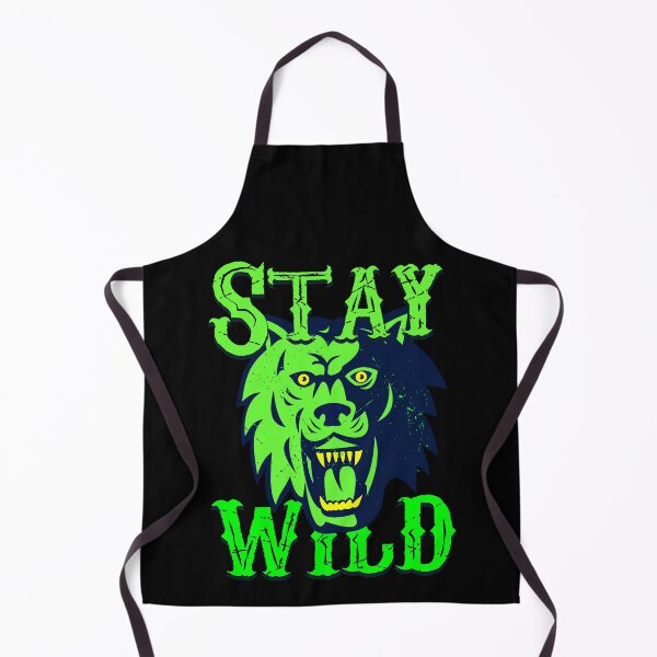 Item preview, Stay Wild Club Ben Azelart Merch - angry wolf - energetic color designed and sold by ALLURE-minimal.