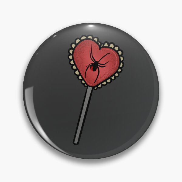 Item preview, Spider love heart lollipop - traditional tattoo  designed and sold by littlethistle.