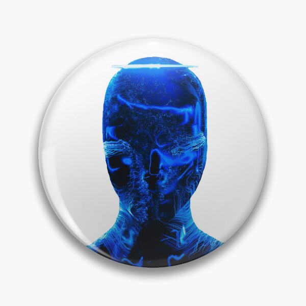Item preview, Unusual Blue Neon Face, Futuristic style designed and sold by Dven-Clothes.