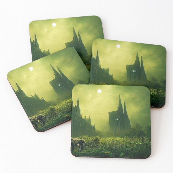 Item preview, A gothic cathedral in a green arrangement. designed and sold by Maniock.
