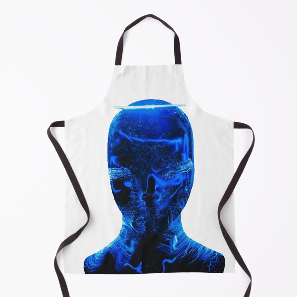 Item preview, Unusual Blue Neon Face, Futuristic style designed and sold by Dven-Clothes.