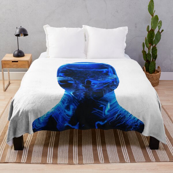 Item preview, Unusual Blue Neon Face, Futuristic style designed and sold by Dven-Clothes.