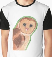 Watercolour Barn Owl Graphic T-Shirt