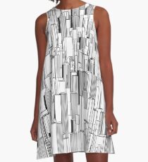 Tall city B&W A-Line Dress