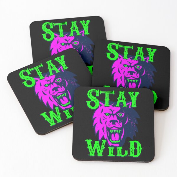 Item preview, Stay Wild Club Ben Azelart Merch - angry wolf - energetic pink color designed and sold by ALLURE-minimal.