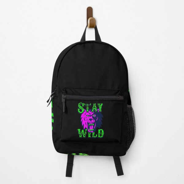 Item preview, Stay Wild Club Ben Azelart Merch - angry wolf - energetic pink color designed and sold by ALLURE-minimal.