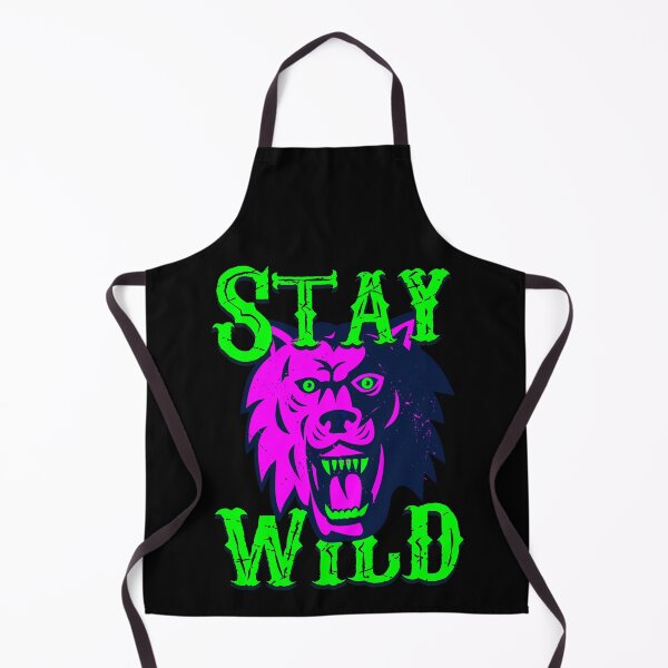 Item preview, Stay Wild Club Ben Azelart Merch - angry wolf - energetic pink color designed and sold by ALLURE-minimal.