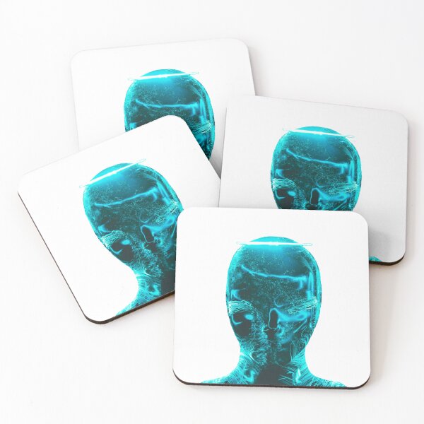 Item preview, Unusual Turquoise Neon Face, Futuristic style designed and sold by Dven-Clothes.