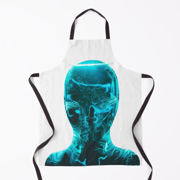 Item preview, Unusual Turquoise Neon Face, Futuristic style designed and sold by Dven-Clothes.