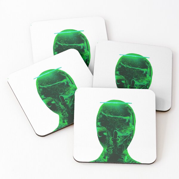 Item preview, Unusual Green Neon Face, Futuristic style designed and sold by Dven-Clothes.