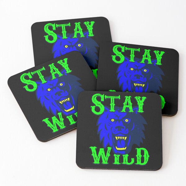Item preview, Stay Wild Club Ben Azelart Merch - angry wolf - energetic navy blue color designed and sold by ALLURE-minimal.