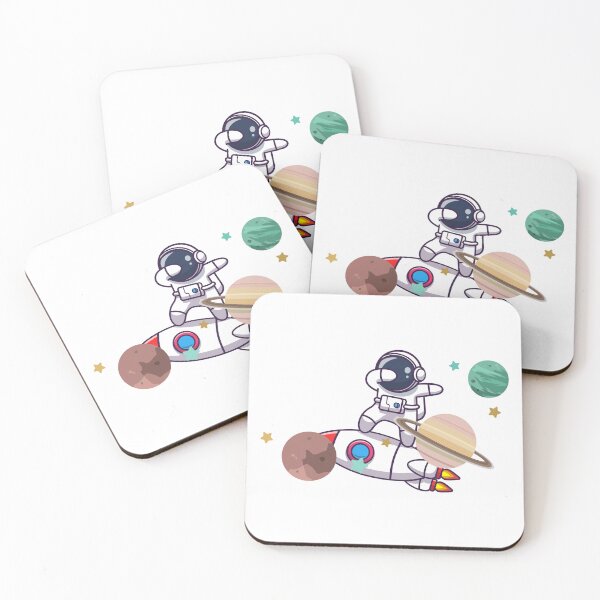 Item preview, astronaut dabbing on rocket icon illustration spaceman masco designed and sold by Pikasso 1.