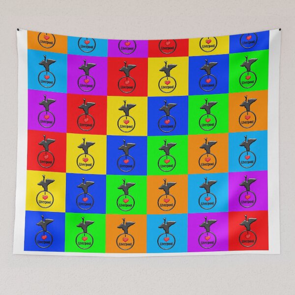 Item preview, Multicolored I Love Liverpool checkerboard design designed and sold by Paul Madden.