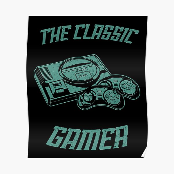 The Classic Gamer Retro Vintage Console Poster For Sale By Mansn Redbubble 7344