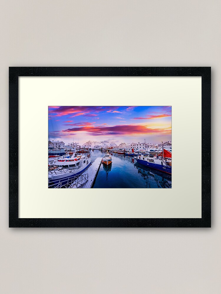Alternate view of Vibrant Norway Framed Art Print