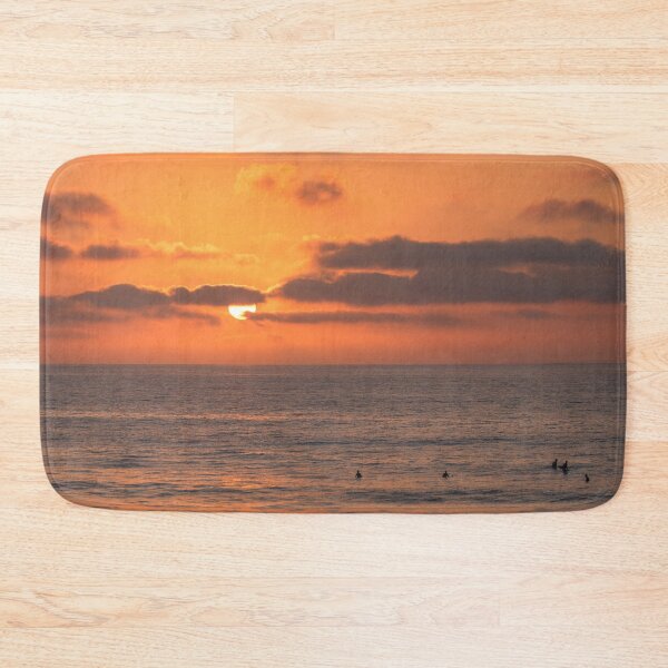 Item preview, Surfer silhouettes in the ocean at sunset designed and sold by homydesign.