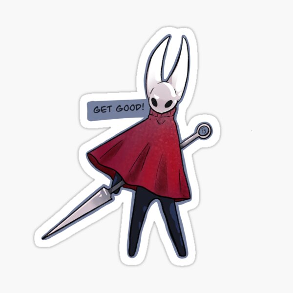 Hornet - Git Gud V1; Hollow Knight, Silksong Sticker for Sale by ateaart