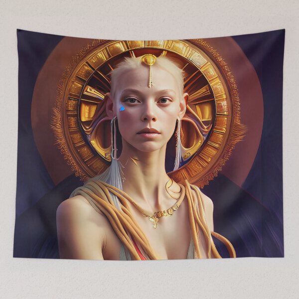 Item preview, Beautiful Blonde Playing Goddess With Egyptian Ornaments designed and sold by ruidaniel.