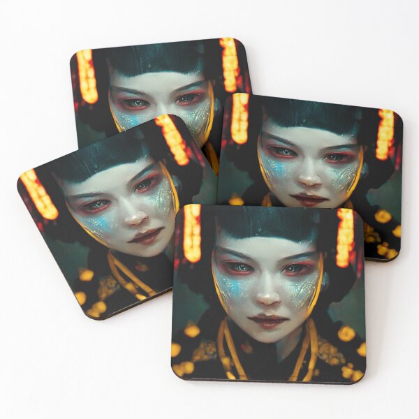 Item preview, Cyberpunk Girl Portrait designed and sold by UnchartedArt.