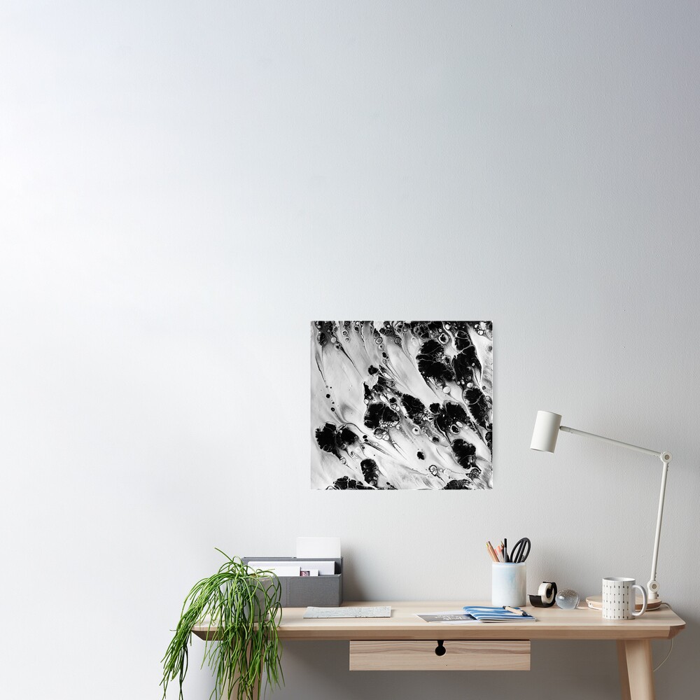 Black and white acrylic paint Art Board Print for Sale by ViPryArt