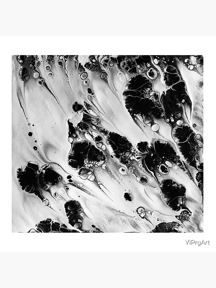 Black and white acrylic paint | Art Board Print