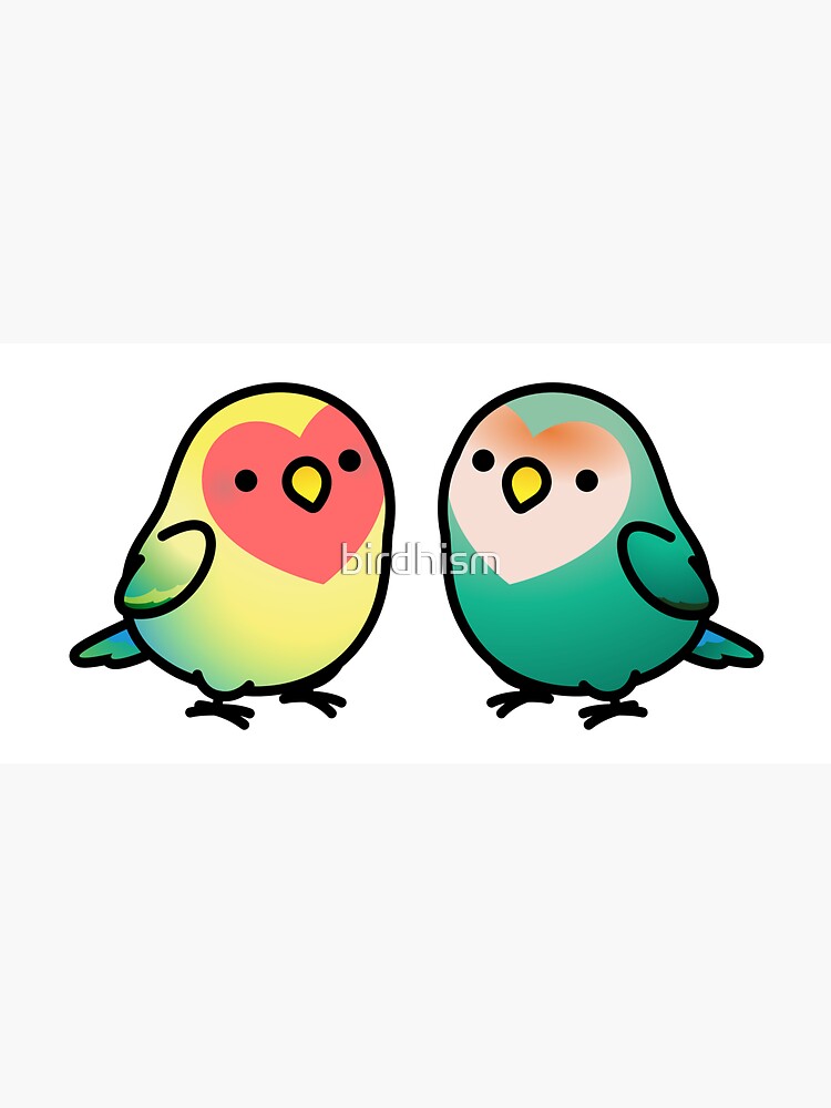 Custom Lovebird Pair Sticker For Sale By Birdhism Redbubble 