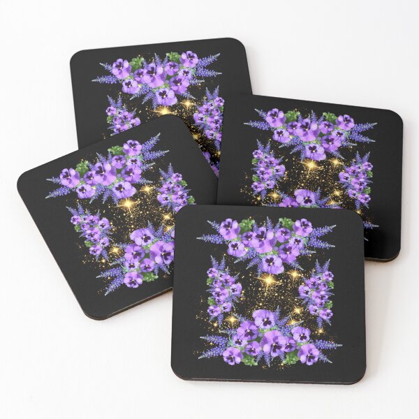 Artikelvorschau, Lila Kosmosblumen entworfen und verkauft von The Love Quill.