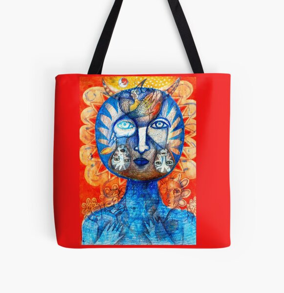 Sol Americano Bolsa estampada de tela