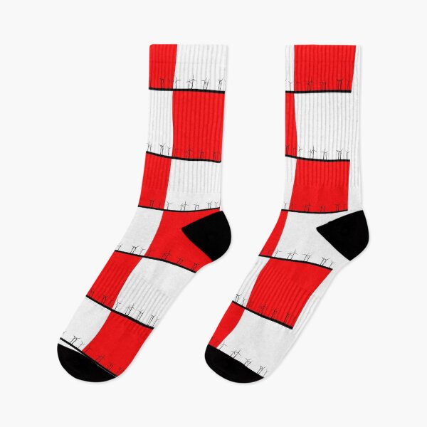 Item preview, Red and white windfarm from Crosby Beach Patchwork Design designed and sold by Paul Madden.
